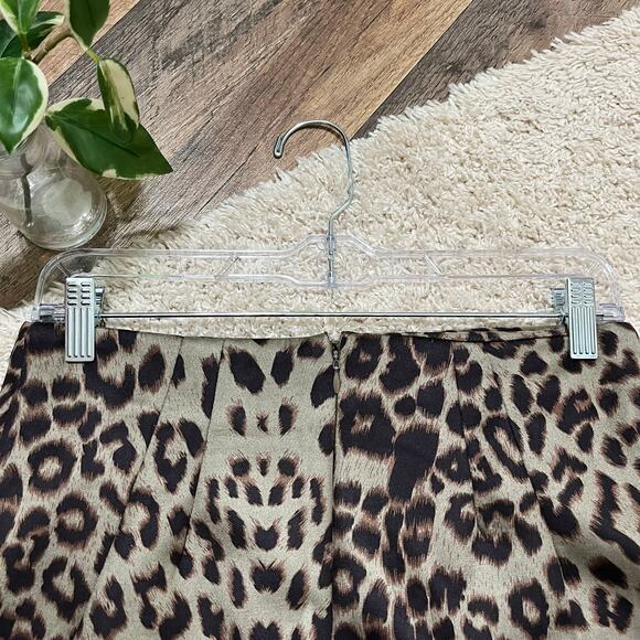 Altar'd State Leopard Print Faux Suede Wrap A-Line High Waisted Mini Skirt NWOT - Picture 3 of 5